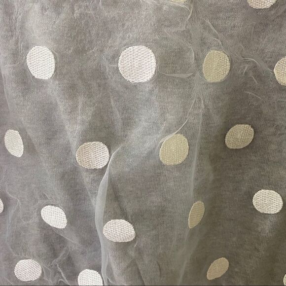 LC Lauren Conrad Polka Dot Tulle Sweater Sz M - Picture 3 of 5